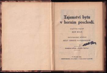 Ben Bolt: Tajemství bytu v horním poschodí