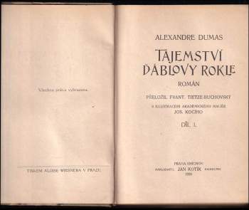 Alexandre Dumas: Tajemství ďáblovy rokle