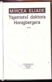 Mircea Eliade: Tajemství doktora Honingbergera