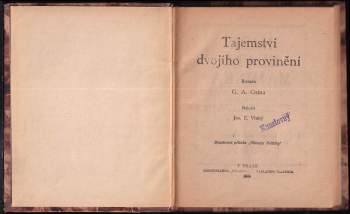 G. A Grin: Tajemství dvojího provinění