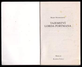 Mary Nichols: Tajemství lorda Portmana