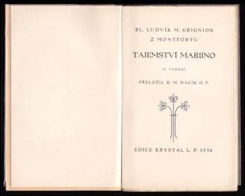 Louis-Marie Grignion de Montfort: Tajemství Mariino
