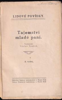 Václav Špaček: Tajemství mladé paní