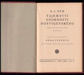 Al'fred Ljudvigovič Bem: Tajemství osobnosti Dostojevského