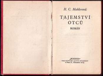 Hedwig Courths-Mahler: Tajemství otců