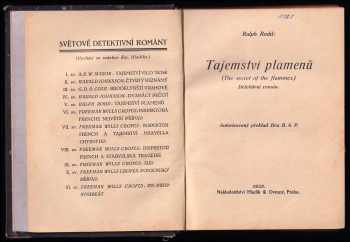 Ralph Rodd: Tajemství plamenů - The secret of the flammes - detektivní román
