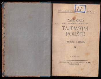 Zane Grey: Tajemství pouště