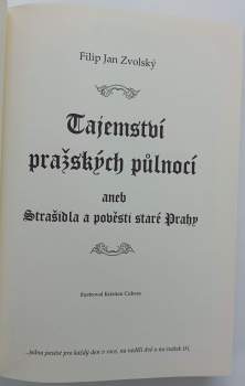 Filip Jan Zvolský: Tajemství pražských půlnocí, aneb, Strašidla a pověsti staré Prahy
