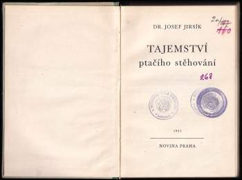 Josef Jirsík: Tajemství ptačího stěhování