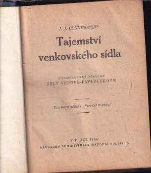 J. J Connington: Tajemství venkovského sídla
