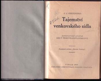 J. J Connington: Tajemství venkovského sídla