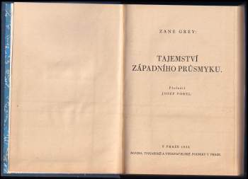 Zane Grey: Tajemství západního průsmyku