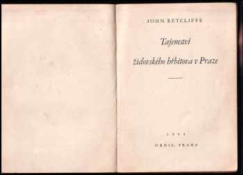 John Retcliffe: Tajemství židovského hřbitova v Praze
