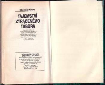Stanislav Vydra: Tajemství ztraceného tábora
