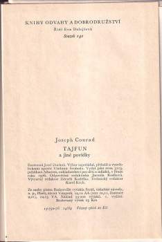 Joseph Conrad: Tajfun a jiné povídky