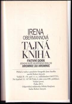 Irena Obermannová: Tajná kniha