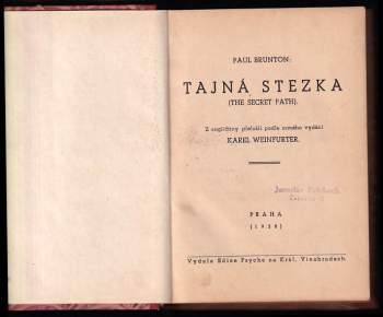 Paul Brunton: Tajná stezka