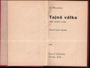 Dennis Wheatley: Tajná válka