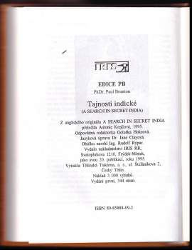 Paul Brunton: Tajnosti indické