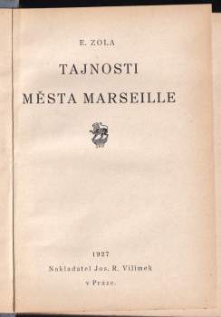 Émile Zola: Tajnosti města Marseille