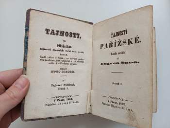 Eugène Sue: Tajnosti pařížské 1 - 4 SVÁZANÉ DO DVOU SVAZKŮ