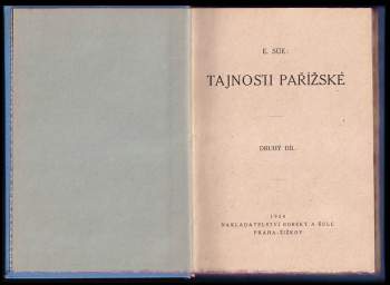 Eugène Sue: Tajnosti pařížské