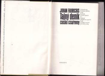 Johan Fabricius: Tajný deník čínské císařovny