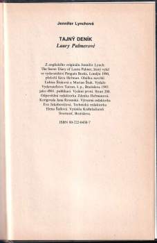 Jennifer Lynch: Tajný deník Laury Palmerové