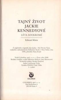 Edward Klein: Tajný život Jackie Kennedyové