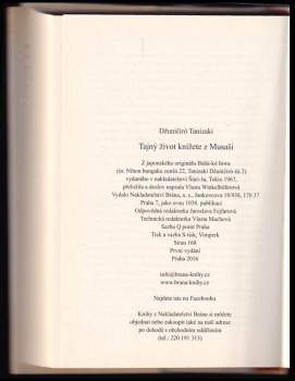 Jun'ichirō Tanizaki: Tajný život knížete z Musaši