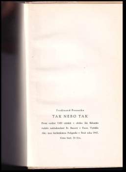 Ferdinand Peroutka: Tak nebo tak