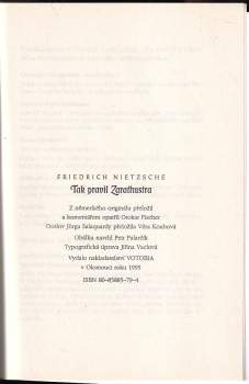 Friedrich Nietzsche: Tak pravil Zarathustra