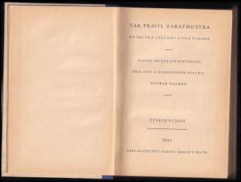 Friedrich Nietzsche: Tak pravil Zarathustra