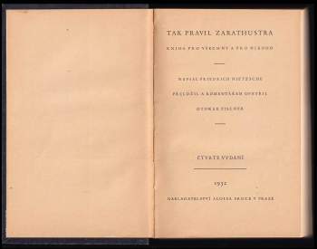 Friedrich Nietzsche: Tak pravil Zarathustra