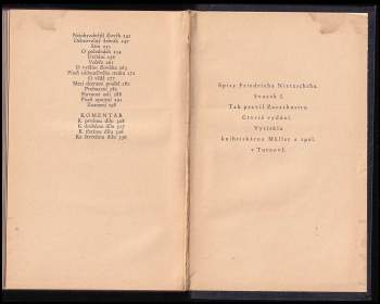 Friedrich Nietzsche: Tak pravil Zarathustra