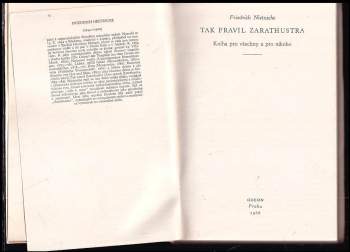 Friedrich Nietzsche: Tak pravil Zarathustra