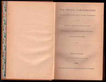 Friedrich Nietzsche: Tak pravil Zarathustra