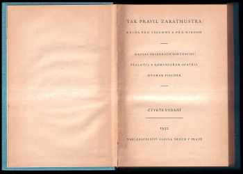 Friedrich Nietzsche: Tak pravil Zarathustra