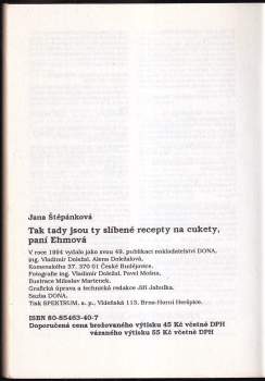 Jana Štěpánková: Tak tady jsou ty slíbené recepty na cukety, paní Ehmová