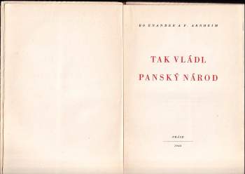 Bo Enander: Tak vládl panský národ