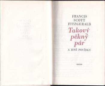 Francis Scott Fitzgerald: Takový pěkný pár a jiné povídky