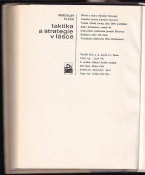 Miroslav Plzák: Taktika a strategie v lásce