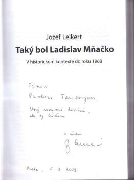 Jozef Leikert: Taký bol Ladislav Mňačko