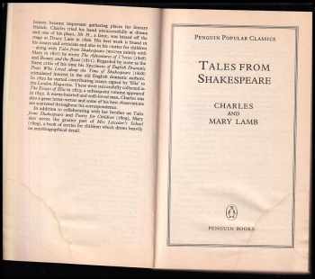 William Shakespeare: Tales from Shakespeare - Charles Lamb ; Mary Lamb