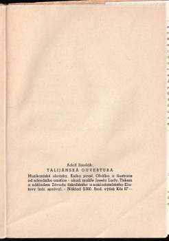 Adolf Smolák: Talijánská ouvertura
