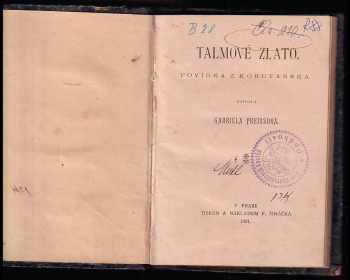 Gabriela Preissová: Talmové zlato