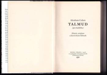 Abraham Cohen: Talmud