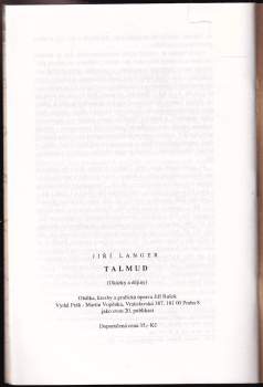 Jiří Langer: Talmud