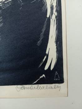 Dřevoryt Rudolf Michalik - cyklus Tanec smrti