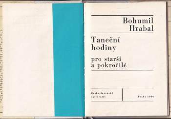 Bohumil Hrabal: Taneční hodiny pro starší a pokročilé